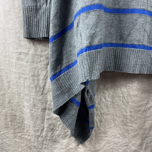 American Eagle Women's Gray/Blue Striped 3/4 Sleeve Open Front Cardigan Size S - Picture 13 of 21