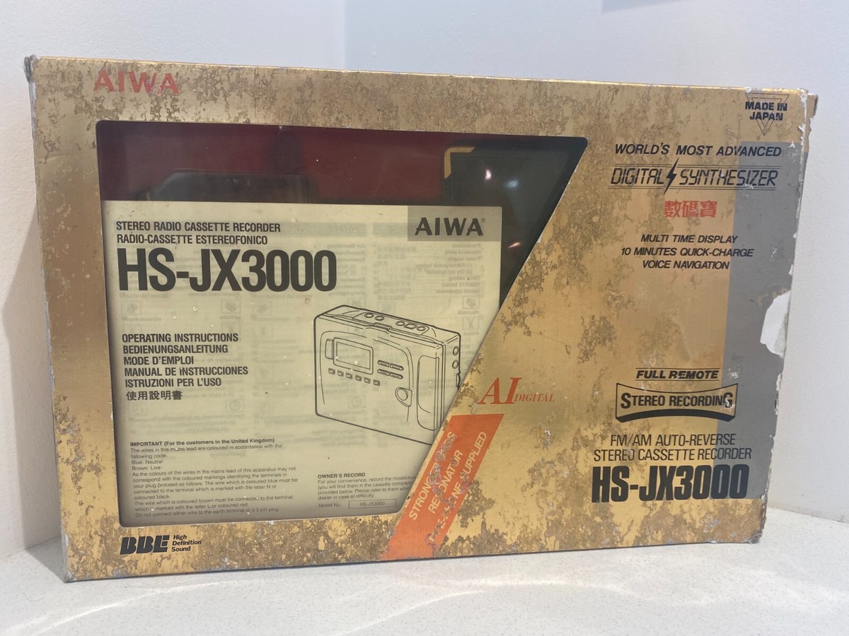 AIWA HS-JX3000 Golden Walkman Stero Radio Cassette Recorder AIWA HS-JX3000 Golden Walkman Stero Radio Cassette Recorder