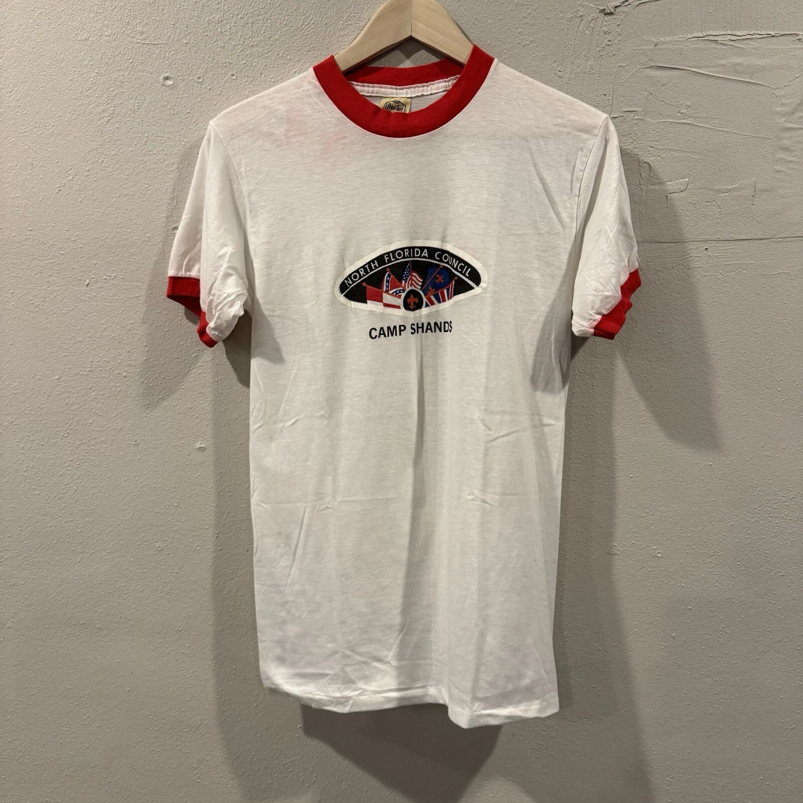 Vintage 80s north florida council Camp Shanda shirt