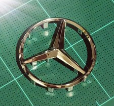 57mm For Mercedes Benz Steering Wheel 3d Chrome Badge Emblem Pin Type