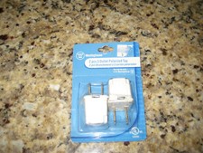 2 pcs 3-Outlet Polarized Tap-UL Listed-Fits Large Plugs-Indoor Use