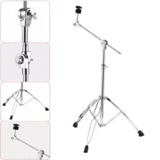 Straight Boom Cymbal Stand Double Braced Heavy Duty Alloy Tripod Stand Holder