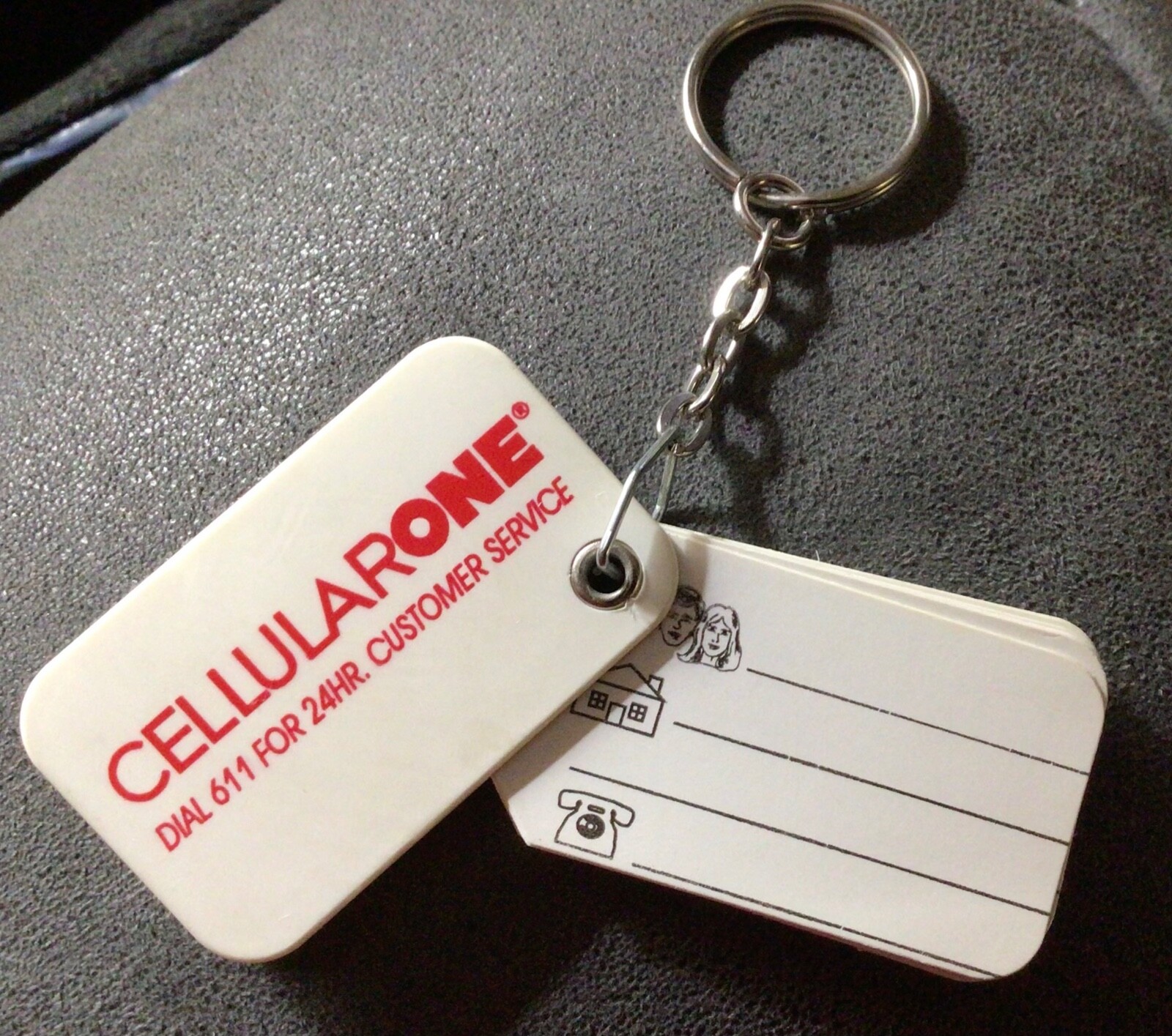 Vintage Rare Cellular One Mini Phone Directory Key Chain Advertising Promo Item