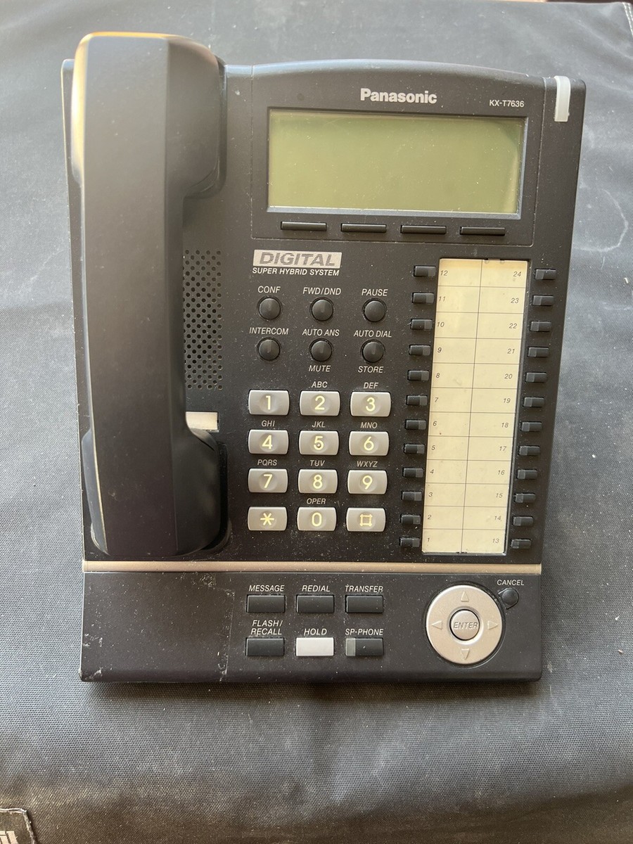 Panasonic KX-T7636 Large Display Phone Black *TESTED* | eBay