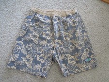 Men's GECKO HAWAII Shorts VTG Aloha Cotton Flora Swim Trunks Elastic Waist L