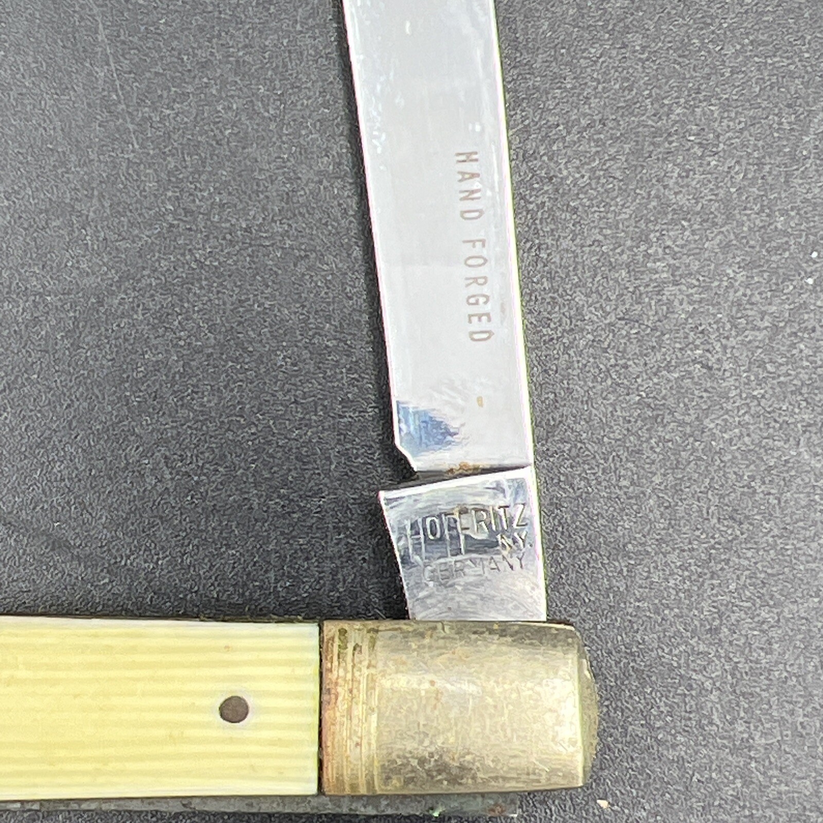 ORIGINAL VINTAGE HOFFRITZ POCKET KNIFE STAINLESS STEAL HAND