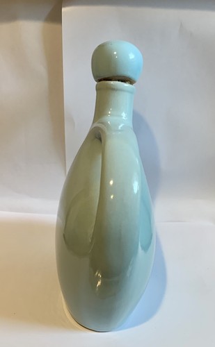 Mohawk Liqueur Pottery Jug Decanter bottle with Stopper Light Blue Mold # R-4 - Picture 8 of 13