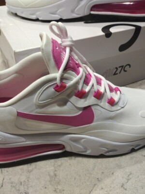 Nike Air Max 270 React Womens White Pink Red Orange Black cj0619-100 Size 11.5