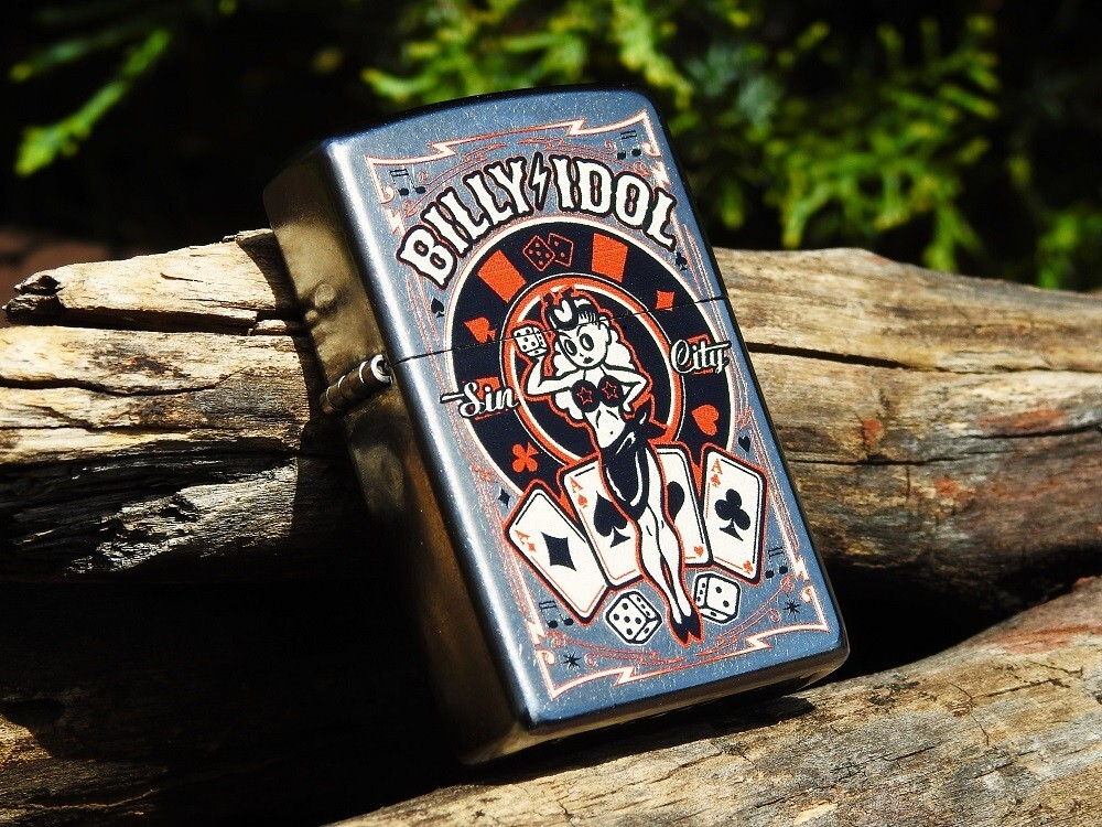 Billy Idol Sin City Zippo Lighter - White Wedding - Mony Mony