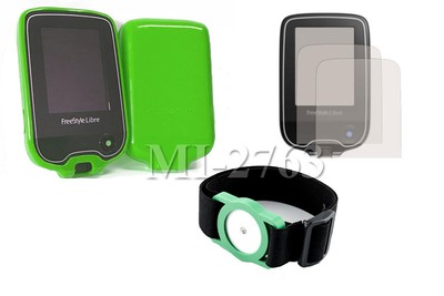 Freestyle Libre - Accessory Bundle ''Case, Screen Protector and Armband'' - Green
