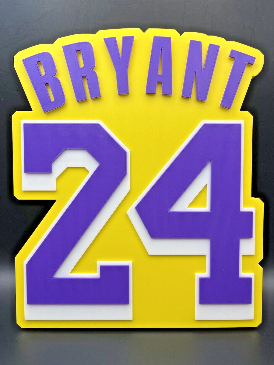 Logo Kobe Bryant 24 Kobe Bryant 24 Logo Sign Display 3D Wall Desk