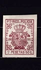 Puerto Rico / Caribe - 1880 - Fiscales - Documento Policia -  7,5  Pesetas - MNG