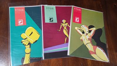 Futurama #1-3 Slave Labor Graphics 1989 Complete Series