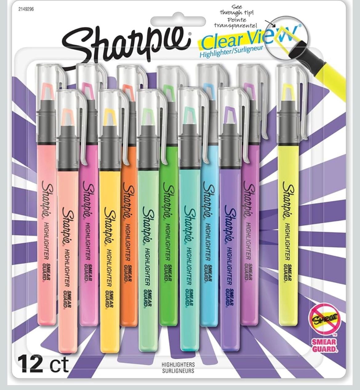 Sharpie Clear View Highlighter, See-Through Chisel Tip Stick