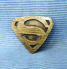 Superman Emblem Dress Belt Buckle Artisan Superhero Comic Cosplay Vtg 70s.GTA766