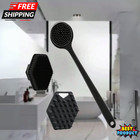 Shower Silicone Back Scrubber Exfoliating Brush Hair Massager Face Cleansign Kit