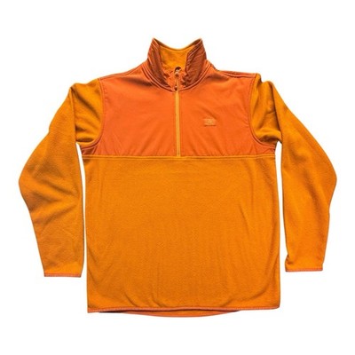 Ascend Pullover Men s Size L Orange Fleece Mock Neck  Sweater Outdoor
