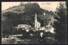 CPA Tardets, Quartier de l´Eglise 