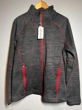 North End Sport Full Zip Jacket Men's Carbon Gray/Red New w/ Tags  - M, 3XL