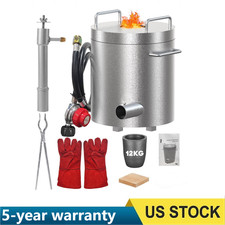 Propane Melting Furnace Kit 12KG Large Capacity Foundry Home Kilns,Stainless