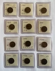 Indian Head Small Cent Lot, 12 Coins, 1899-1908, RPD Denticles, VG-F-G-VF