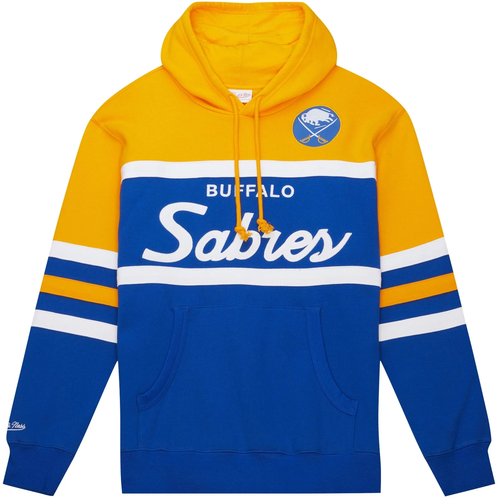Felpa con cappuccio pullover uomo Mitchell & Ness Royal G Buffalo Sabres Head Coach