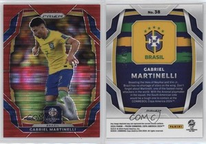 2024 Panini Prizm CONMEBOL Copa America Red Pulsar /125 Gabriel Martinelli #38