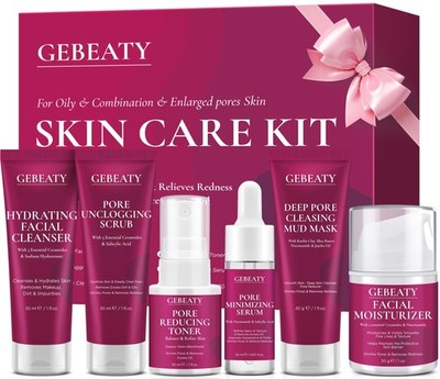 Women Teens Skin Care Set Korean Salicylic Acid Acne Prone Deep Clean Pore 6 Pcs
