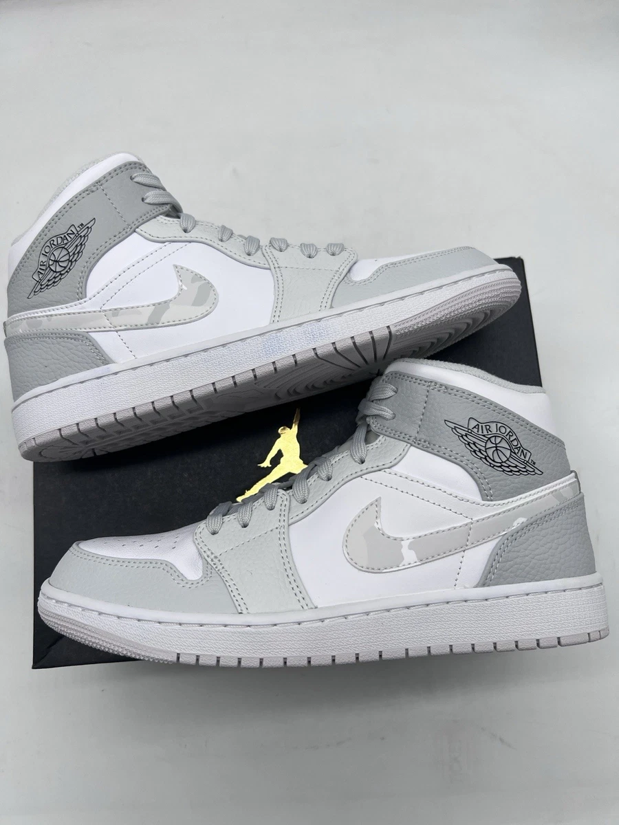 Jordan 1 Mid Grey White for Sale | Authenticity Guaranteed | eBay