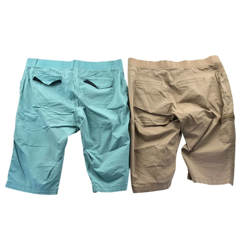 2 Lee Womens Cargo Shorts Size 18W Lot Of Two Pull On Stretch Casual Relaxed - Image 2 of 4