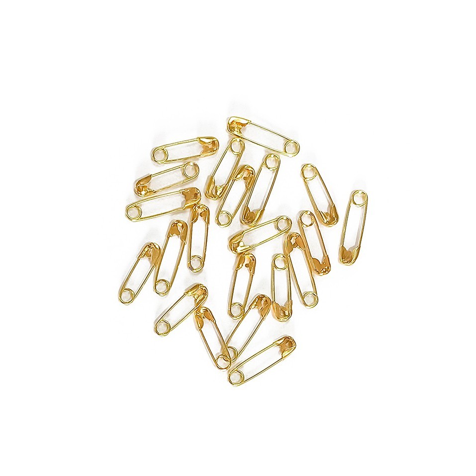 Pony Safety pins Brass 250 pins in total