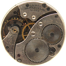1908 WALTHAM POCKET WATCH MOVEMENT 17338690 GRADE 160 0s 7j OO