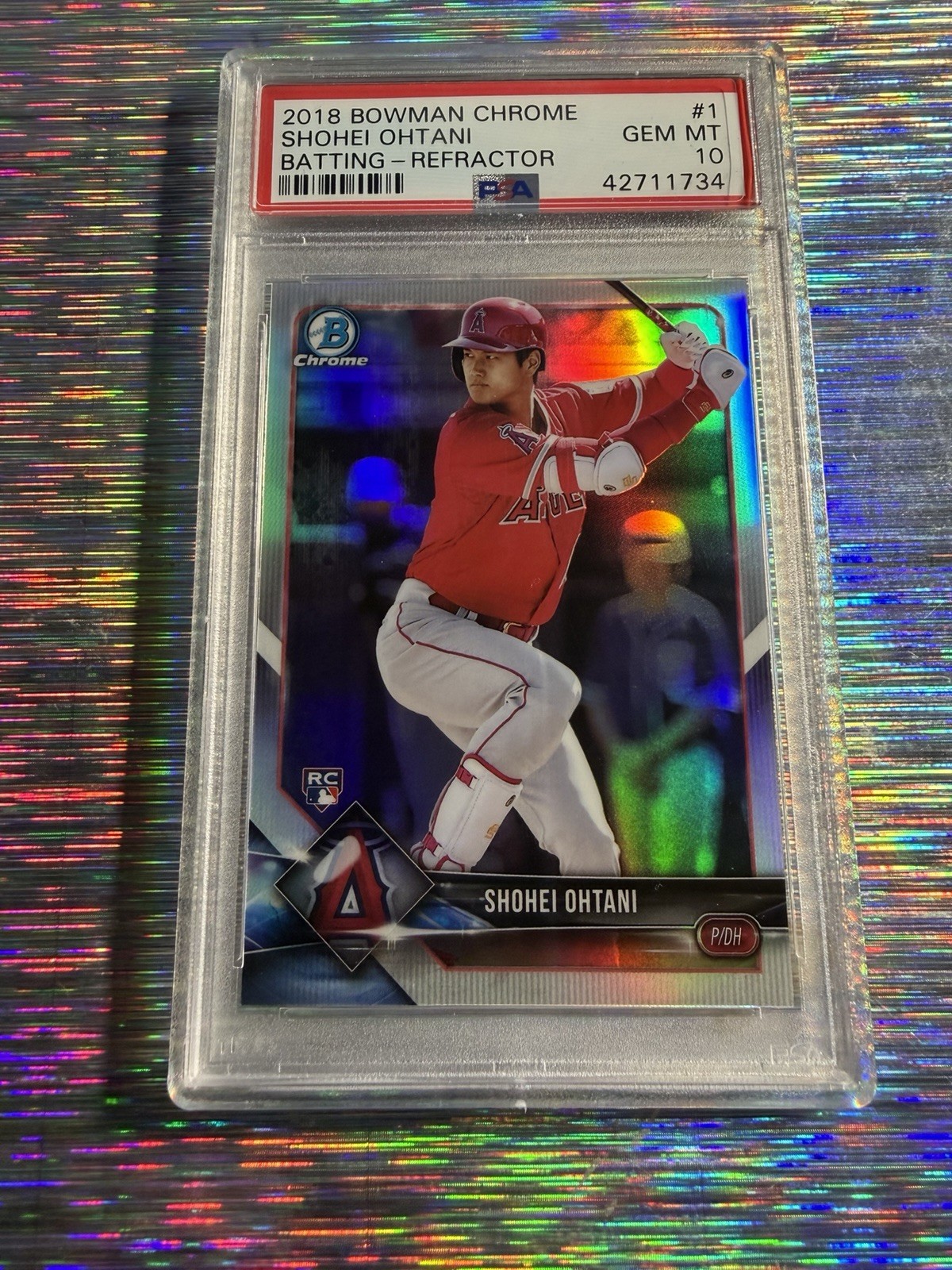 Shohei Ohtani 2018 Bowman Chrome #1 Batting Refractor /499 Rookie PSA 10 💎🐐📈
