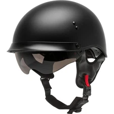 GMax Matte Black HH-65 Full Dressed Half Helmet ( Size M / Medium ) H9650075