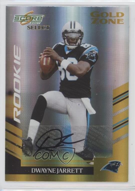 2007 Score Select Gold Zone 9/25 Dwayne Jarrett #376 Rookie Auto RC 0f6