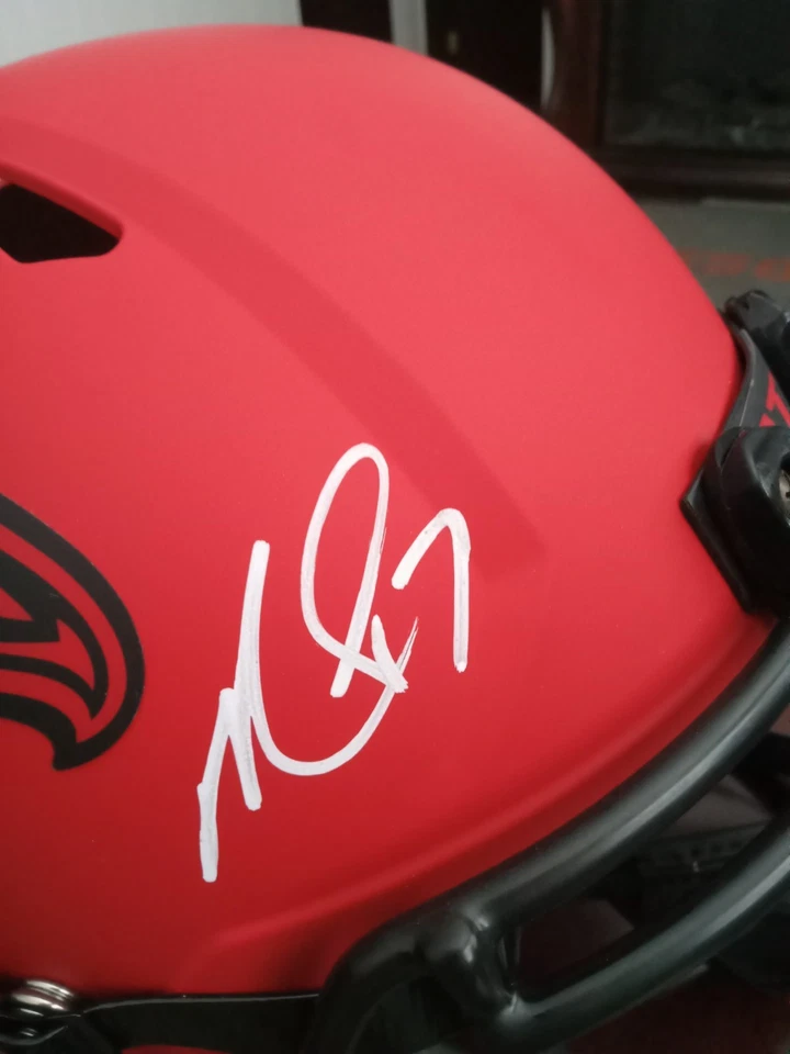 Michael Vick Autographed Atlanta Rave Replica Full Size Football Helmet - BAS - Image 2 of 4