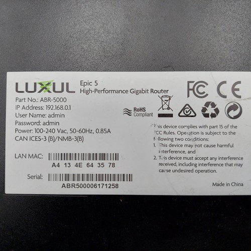 LUXUL Epic 5 ABR-5000 Gigabit Router Dual-WAN - Afbeelding 6 van 7
