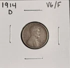 1914-D Key Date Lincoln Cent, VG/F Details. (19023)