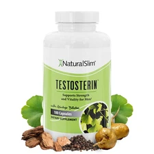 NaturalSlim Testosterin Men's Multivitamins Testosterone Booster 180 Capsules