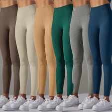 Women's High Waisted Tummy Control Yoga Pants Seamless Athletic Workout Leggings