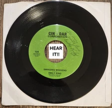 Private Label Female Rockabilly 45 Emily King Swinging Weekend Unknown Artist VA