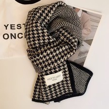 New Thickened Double-Sided Houndstooth Pattern Versatile Warm Scarf