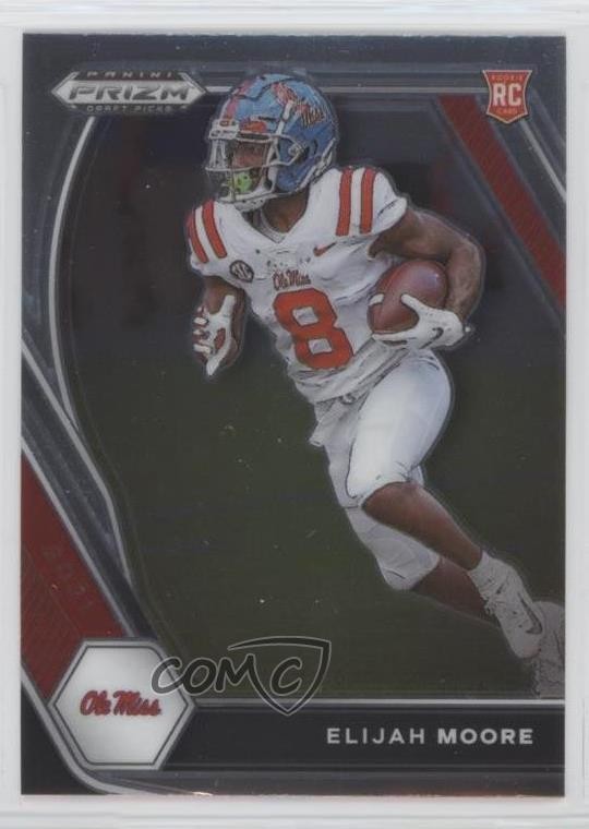 2021 Panini Prizm Draft Picks Elijah Moore #124 Rookie RC 8x7