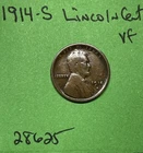 1914-S Lincoln Wheat Cent  / Penny 1c Vf Very Fine  US Coin See Pictures