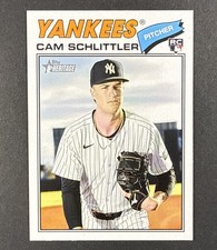 2026 Topps Heritage Cam Schlittler Base Rookie Card Short Print #222 Yankees