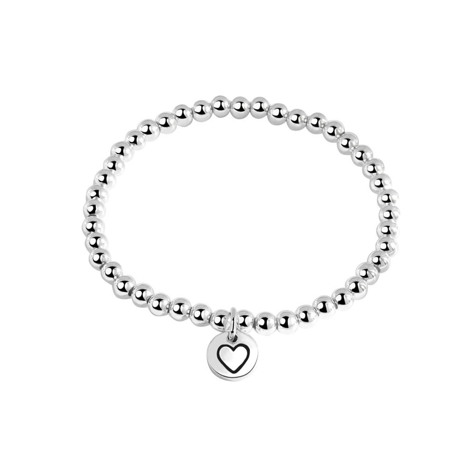 925 Sterling Silver 4mm Bead Ball Stretch Bracelet Handmade Strand Chain