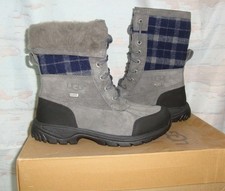 UGG BUTTE Grey Metal Waterproof Boots Size 4Y fit Women Size US 6 NIB 1001937