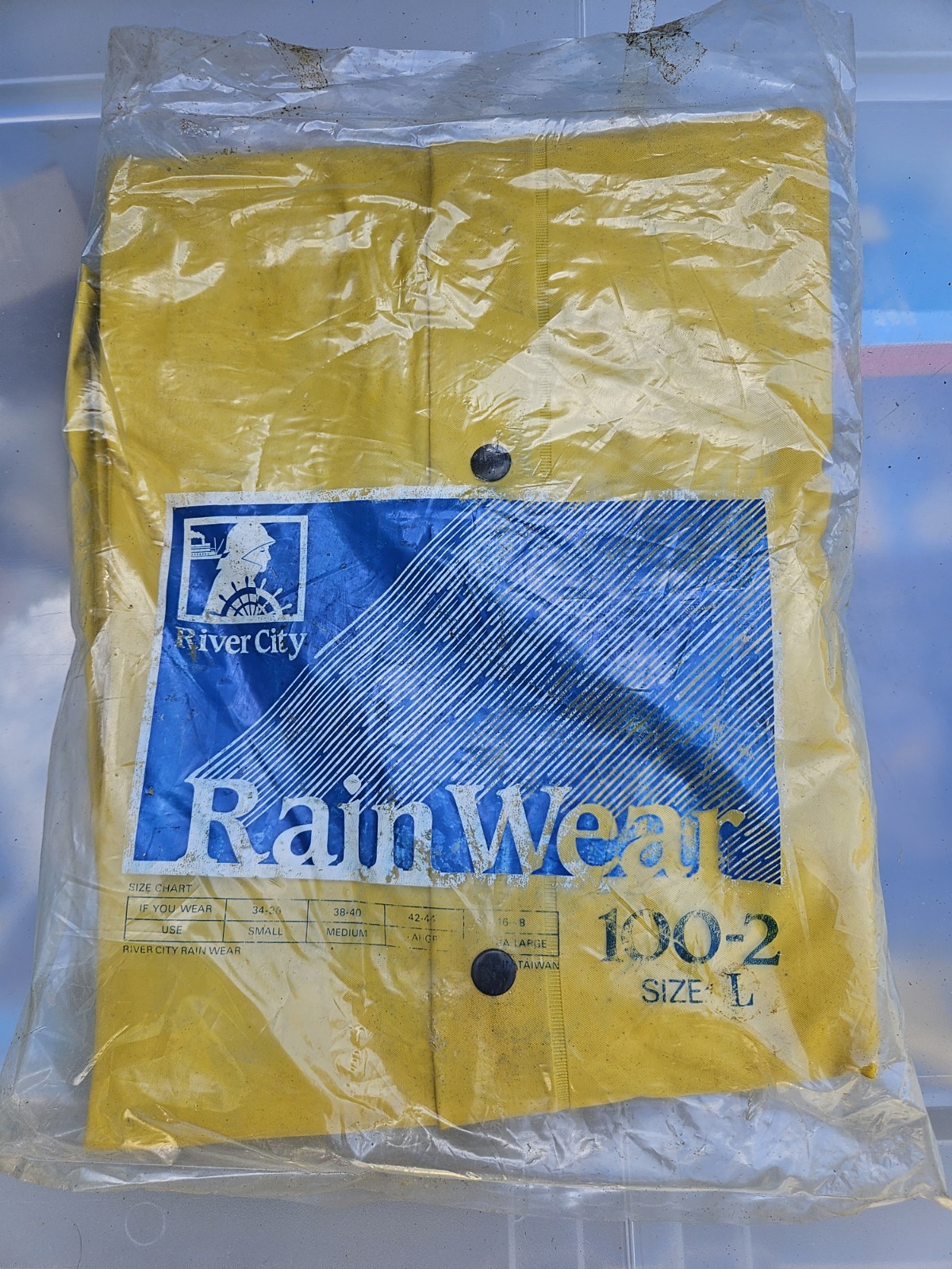 River City Garments Size Large Rain Gear -Jacket, Detachable Hood, & Bib Pants