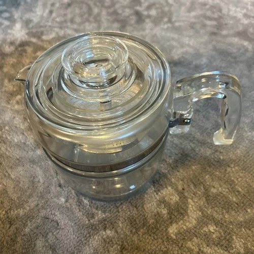 Vintage Pyrex Flameware Glass Percolator Coffee Pot 7756-B 6 Cup Coffee Maker