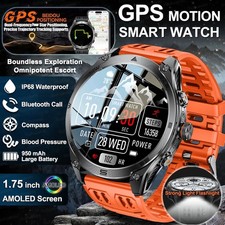GPS Sports Smartwatch with 1.75-inch AMOLED Display, IP68 Waterproof